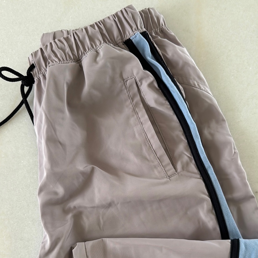 Women’s Free People Track Pants - Beige and Light Blue - Picture 3 of 4